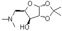 结构式 CAS# 145147-43-9, 5-脱氧-5-(二甲基氨基)-1,2-O-(1-甲基亚乙基)-alpha-D-呋喃木糖