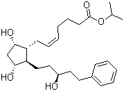 structure of CAS# 145773-22-4, 15(S)-Latanoprost;15-epi Latanoprost; (Z)-7-[(1R,2R,3R,5S)-3,5-Dihydroxy-2-[(3R)-3-hydroxy-5-phenylpentyl]cyclopentyl]hept-5-enoic acid isopropyl ester