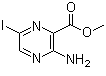 structure of CAS# 1458-16-8, Methyl 3-amino-6-iodopyrazine-2-carboxylate