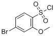 structure of CAS# 145915-29-3, 4-Bromo-2-methoxybenzene-1-sulfonyl chloride
