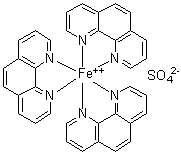 结构式 CAS# 14634-91-4, 亚铁菲绕啉离子硫酸盐