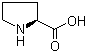 structure of CAS# 147-85-3, L-Proline;2-Pyrrolidinecarboxylic acid; L(-)-Proline