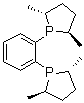 结构式 CAS# 147253-67-6, 1,2-二[(2R,5R)-2,5-二甲基磷杂环戊烷基]苯