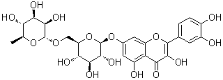 structure of CAS# 147714-62-3, Quercetin 7-O-rutinoside;7-[[6-O-(6-Deoxy-alpha-L-mannopyranosyl)-beta-D-glucopyranosyl]oxy]-2-(3,4-dihydroxyphenyl)-3,5-dihydroxy-4H-1-benzopyran-4-one; Quercetin 7-O-alpha-L-rhamnopyranosyl-(1→6)-beta-D-glucopyranoside