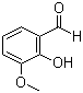 structure of CAS# 148-53-8, 3-Methoxysalicylaldehyde;2-Hydroxy-3-methoxybenzaldehyde; o-Vanillin