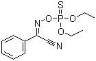 结构式 CAS# 14816-18-3, 辛硫磷; O,O-二乙基-O-(苯乙腈酮肟)硫代磷酸酯