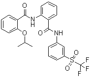 structure of CAS# 1482500-76-4, 2-[[2-(1-Methylethoxy)benzoyl]amino]-N-[3-[(trifluoromethyl)sulfonyl]phenyl]benzamide;ML 290