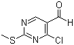 结构式 CAS# 148256-82-0, 4-氯-2-(甲硫基)嘧啶-5-甲醛