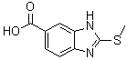 结构式 CAS# 148720-14-3, 2-(甲硫基)-1H-苯并咪唑-6-羧酸
