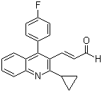 structure of CAS# 148901-68-2, (E)-3-[2-Cyclopropyl-4-(4-fluorophenyl)-3-quinolinyl-2-propenal;(E)-3-[2-Cyclopropyl-4-(4-fluorophenyl)quinolin-3-yl]prop-2-en-1-al