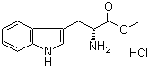 structure of CAS# 14907-27-8, D-Tryptophan methyl ester hydrochloride;Methyl (2R)-2-amino-3-(1H-indol-3-yl)propanoate hydrochloride; (S)-2-Amino-3-(1H-indol-3-yl)-propionic acid methyl ester hydrochloride