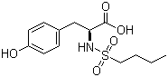 结构式 CAS# 149490-60-8, N-(丁基磺酰基)-L-酪氨酸