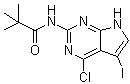 structure of CAS# 149765-16-2, N-(4-Chloro-5-iodo-7H-pyrrolo[2,3-d]pyrimidin-2-yl)-2,2-dimethylpropionamide