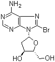 结构式 CAS# 14985-44-5, 8-溴-2'-脱氧腺苷