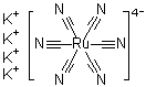 structure of CAS# 15002-31-0, Tetrapotassium hexacyanoruthenate