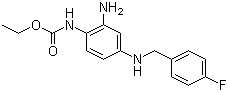 structure of CAS# 150812-12-7, Retigabine;2-Amino-4-(4-fluorbenzylamino)-1-ethoxycarbonylaminobenzene