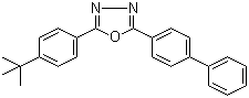 structure of CAS# 15082-28-7, 2-(4-tert-Butylphenyl)-5-(4-biphenyl)-1,3,4-oxadiazole;2-(4-Biphenylyl)-5-(4-tert-butylphenyl)-1,3,4-oxadiazole