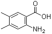 结构式 CAS# 15089-51-7, 2-氨基-4,5-二甲基苯甲酸