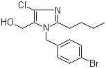 structure of CAS# 151012-31-6, 1-(4-Bromobenzyl)-2-butyl-4-chloro-1H-imidazole-5-methanol;2-Butyl-1-(4-bromobenzyl)-4-chloro-5-(hydroxymethyl)-1H-imidazole