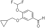 structure of CAS# 151103-09-2, 4-(Difluoromethoxy)-3-(cyclopropylmethoxy)benzaldehyde;3-(cyclopropylmethoxy)-4-(difluoromethoxy)benzaldehyde