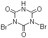 structure of CAS# 15114-43-9, 1,3-Dibromo-1,3,5-triazine-2,4,6(1H,3H,5H)-trione;Dibromo-s-triazine-2,4,6(1H,3H,5H)-trione; Dibromocyanuric acid; Dibromoisocyanuric acid; Isocyanuric dibromide; N,N'-Dibromoisocyanuric acid