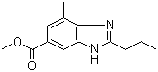 structure of CAS# 152628-00-7, Methyl 4-methyl-2-propyl-1H-benzimidazole-6-carboxylate