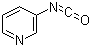 structure of CAS# 15268-31-2, 3-Isocyanatopyridine;3-Pyridyl isocyanate; Isocyanic acid 3-pyridyl ester; (Pyridin-3-yl)isocyanate