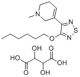 结构式 CAS# 152854-19-8, 3-[4-(己氧基)-1,2,5-噻二唑-3-基]-1,2,5,6-四氢-1-甲基-吡啶(2R,3R)-2,3-二羟基丁烷二酸酯(1:1)