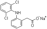 结构式 CAS# 15307-79-6, 双氯芬酸钠; 双氯灭痛; 2-[(2,6-二氯苯基)氨基]-苯乙酸钠