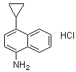 结构式 CAS# 1533519-92-4, 4-环丙基-1-萘胺盐酸盐