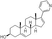 结构式 CAS# 154229-19-3, 阿比特龙; 17-(3-吡啶基)雄甾-5,16-二烯-3beta-醇