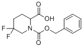 结构式 CAS# 1543789-74-7, 1-((苄氧基)羰基)-5,5-二氟哌啶-2-羧酸