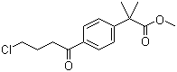 structure of CAS# 154477-54-0, Methyl 2-(4-(4-chlorobutanoyl)phenyl)-2-methylpropanoate;2-[4-(4-Chlorobutyryl)phenyl]-2-methylpropionic acid methyl ester