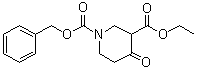 结构式 CAS# 154548-45-5, 1-苄氧羰基-4-氧代-3-哌啶羧酸乙酯