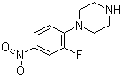 结构式 CAS# 154590-33-7, 1-(2-氟-4-硝基苯基)哌嗪