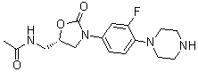 结构式 CAS# 154590-66-6, N-[[(S)-3-[3-氟-4-(哌嗪-1-基)苯基]-2-氧代恶唑烷-5-基]甲基]乙酰胺
