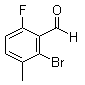结构式 CAS# 154650-16-5, 2-溴-6-氟-3-甲基苯甲醛