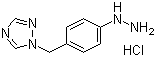 结构式 CAS# 154748-67-1, 1-[(4-苯肼)甲基]-1H-1,2,4-三氮唑盐酸盐; 4-[(1,2,4-三氮唑-1-基)甲基]苯肼盐酸盐