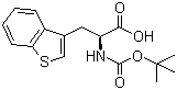 结构式 CAS# 154902-51-9, N-叔丁氧羰基-L-3-苯并噻吩丙氨酸