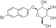 结构式 CAS# 15548-61-5, 6-溴-2-萘基 beta-D-吡喃葡萄糖苷