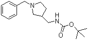 structure of CAS# 155497-10-2, 1-Benzyl-3-Boc-aminomethylpyrrolidine;(1-Benzyl-pyrrolidin-3-ylmethyl)carbamic acid tert-butyl ester