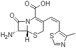 structure of CAS# 155723-02-7, (6R,7R)-7-Amino-3-[(1Z)-2-(4-methyl-5-thiazolyl)ethenyl]-8-oxo-5-thia-1-azabicyclo[4.2.0]oct-2-ene-2-carboxylic acid
