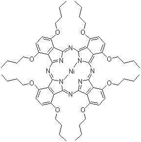 Nickel(II) 1,4,8,11,15,18,22,25-octabutoxy-29H,31H-phthalocyanine molecular structure (CAS 155773-71-0)
