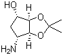 structure of CAS# 155899-66-4, (3aR,4S,6R,6aS)-6-Aminotetrahydro-2,2-dimethyl-4H-cyclopenta-1,3-dioxol-4-ol;(3aS,4R,6S,6aR)-6-Hydroxy-2,2-dimethyltetrahydro-3aH-cyclopenta[d][1,3]dioxol-4-amine