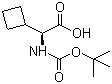 structure of CAS# 155905-77-4, Boc-L-Cyclobutylglycine;(S)-tert-Butoxycarbonylamino-cyclobutyl-acetic acid