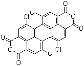 structure of CAS# 156028-26-1, 1,6,7,12-Tetrachloroperylene tetracarboxylic acid dianhydride;11,14,22,26-tetrachloro-7,18-dioxaheptacyclo[14.6.2.22,5.03,12.04,9.013,23.020,24]hexacosa-1(22),2(26),3,5(25),9,11,13,15,20,23-decaene-6,8,17,19-tetrone
