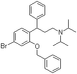 结构式 CAS# 156755-27-0, 3-(2-苄氧基-5-溴苯基)-N,N-二异丙基-3-苯基丙-1-胺
