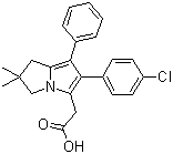 结构式 CAS# 156897-06-2, 利克飞龙; 2-[2-(4-氯苯基)-6,6-二甲基-1-苯基-5,7-二氢吡咯烷嗪-3-基]乙酸