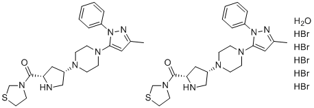 结构式 CAS# 1572583-29-9, 替利列汀氢溴酸盐水合物