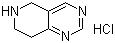 structure of CAS# 157327-49-6, 5,6,7,8-Tetrahydropyridino[4,3-d]pyrimidine hydrochloride